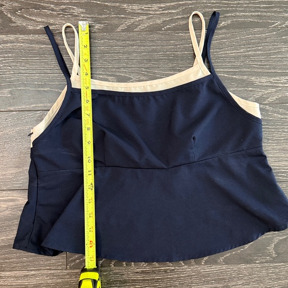 Navy and Cream Contrast Trim Block Top - Picture 6 of 7